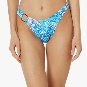 Lilly Pulitzer kilen bikini bottom Floral Blue Women's Swimwear Sz 16 nwt